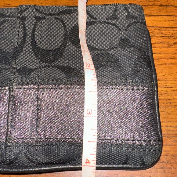 Coach Signature Legacy Black and Silver Wristlet G0949-F41637 - Picture 2 of 5